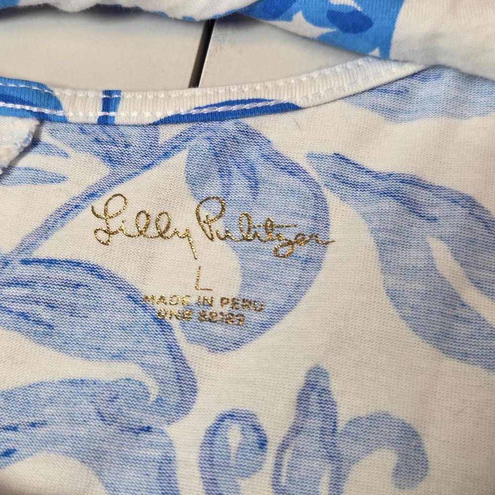 LILLY PULITZER Eliza Dress Resort White Glisten In The Sun Women’s Large 6305 - Picture 6 of 9